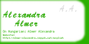 alexandra almer business card